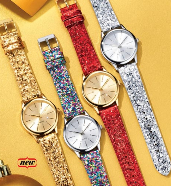 glitter sparkle strap watch